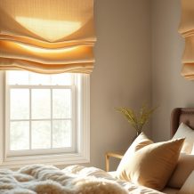 Rolety rzymskie do sypialni: jak wybrać tkaniny i montaż dla komfortu i prywatności